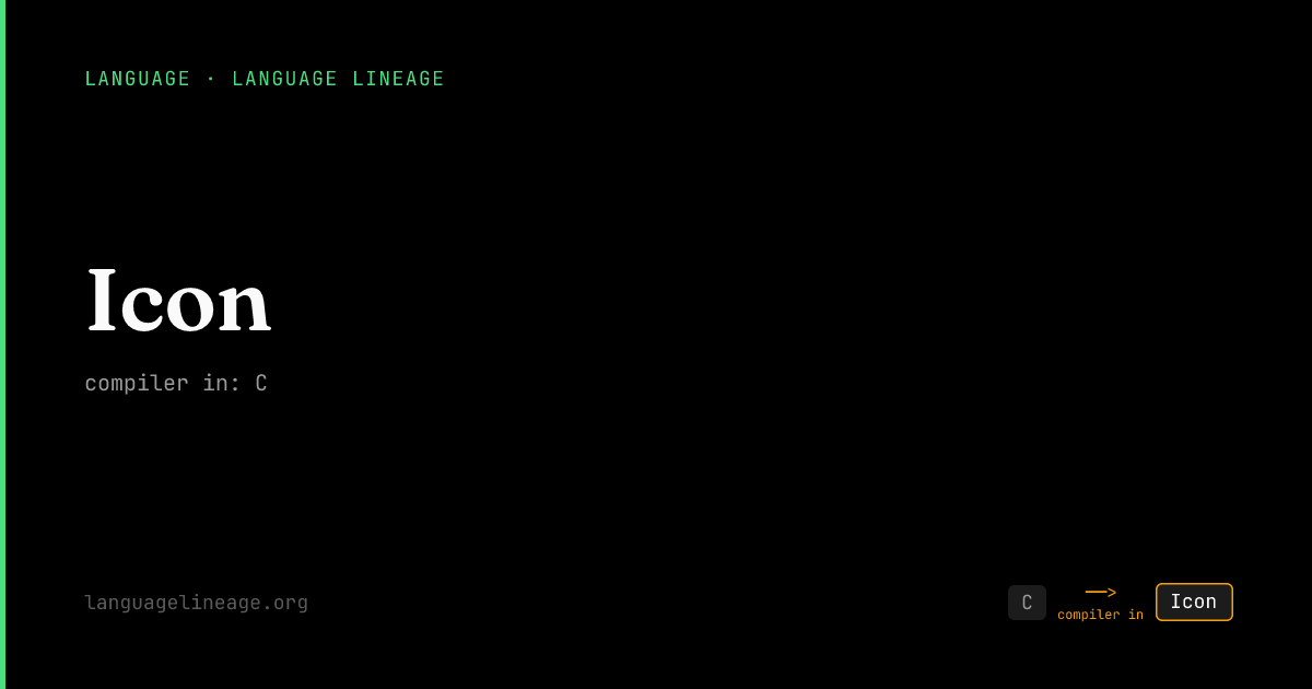 Icon: Implementation, History, and Lineage | Language Lineage