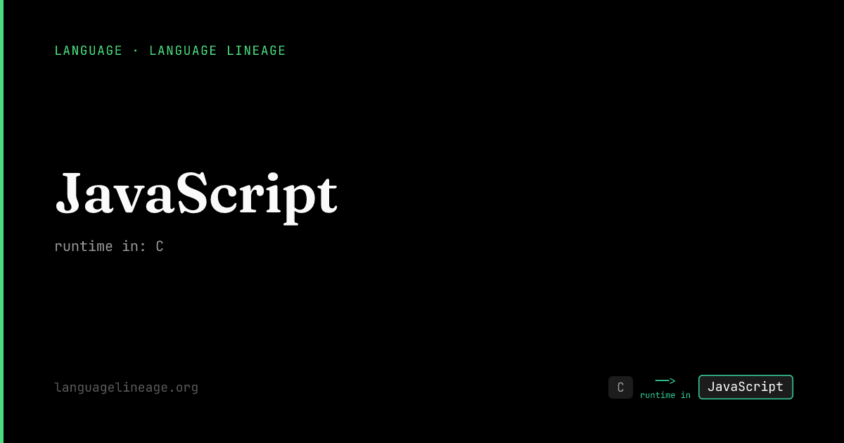 What is JavaScript written in? V8, SpiderMonkey, and JSC | Language Lineage