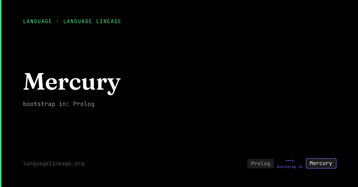 Mercury: Implementation, History, and Lineage | Language Lineage