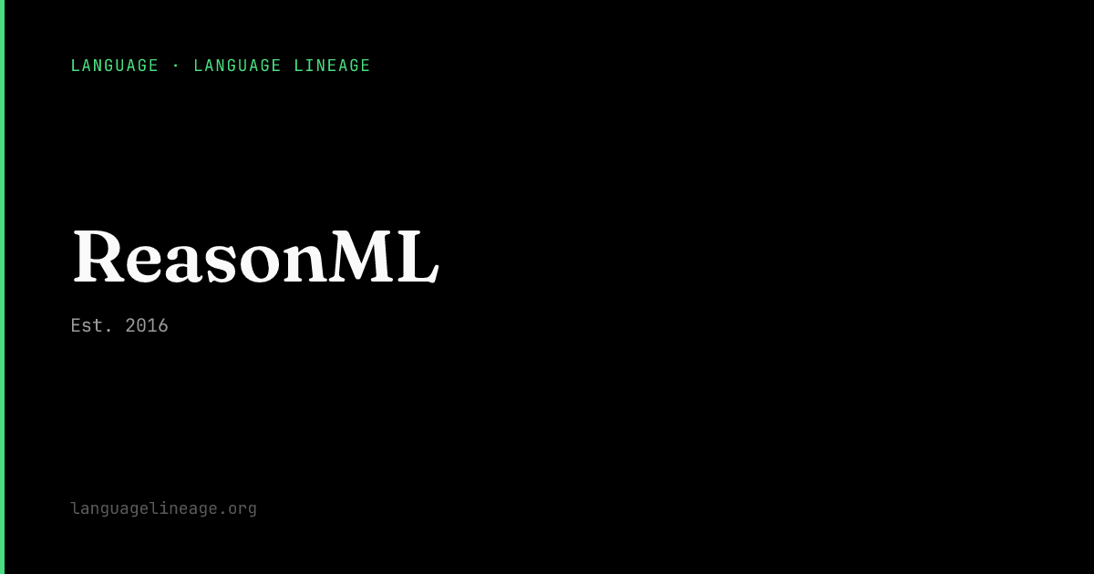 ReasonML: Implementation, History, and Lineage | Language Lineage